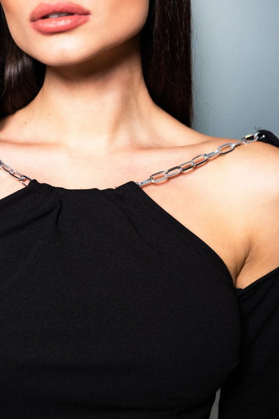 Short Dress with Chains - eirinimakkoushop