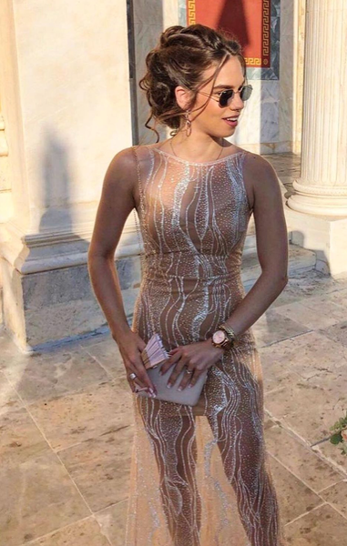 Long Glitter dress with Short Lining - eirinimakkoushop